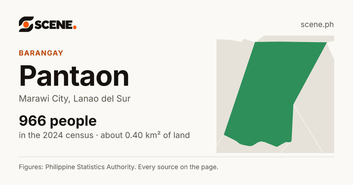 Pantaon, Marawi City, barangay: 966 people in the 2024 census