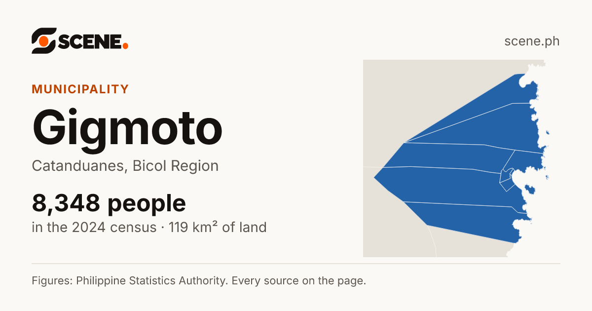 Gigmoto, Catanduanes, municipality: 8,348 people in the 2024 census