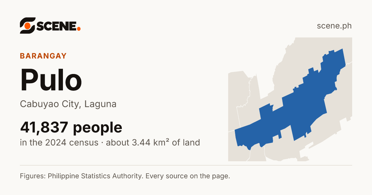 Pulo, Cabuyao City, barangay: 41,837 people in the 2024 census