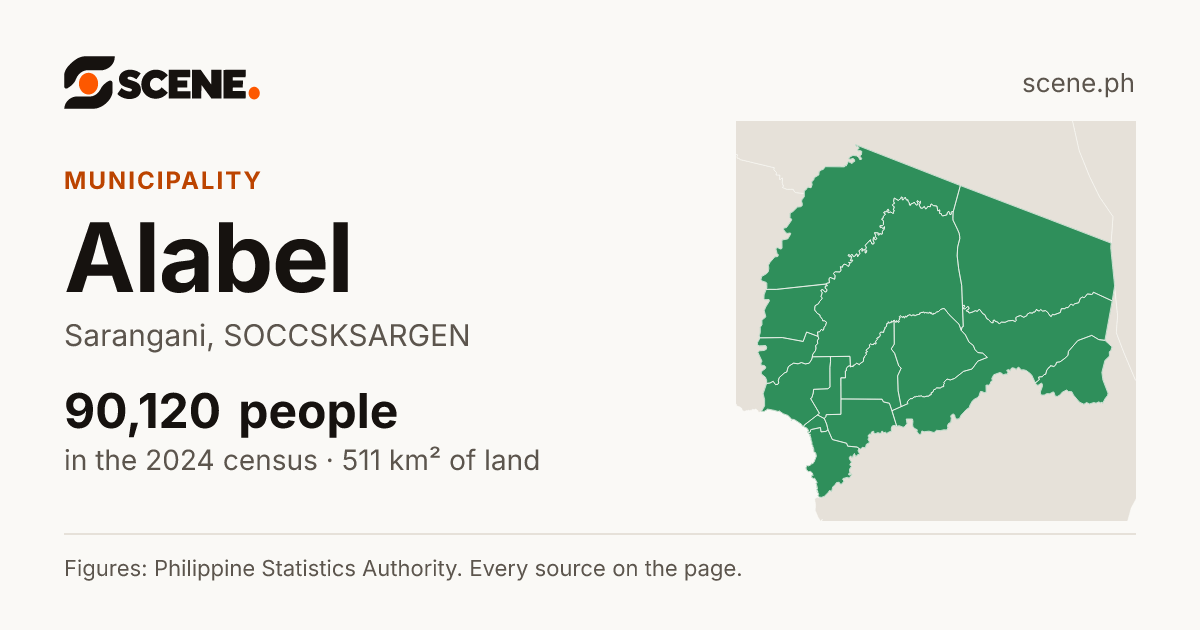 Alabel, Sarangani, municipality: 90,120 people in the 2024 census