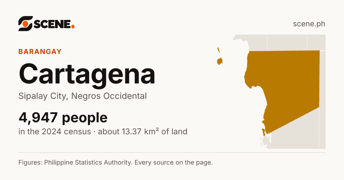 Cartagena, Sipalay City, barangay: 4,947 people in the 2024 census