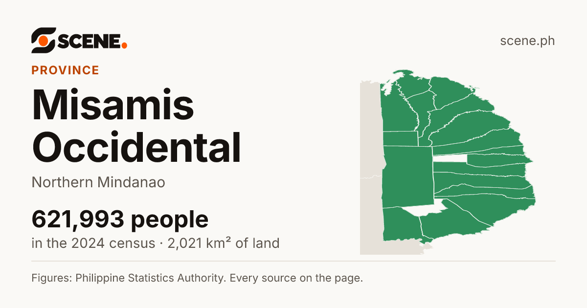 Misamis Occidental, province: 621,993 people in the 2024 census