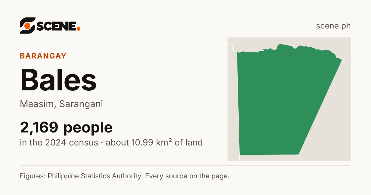 Bales, Maasim, barangay: 2,169 people in the 2024 census