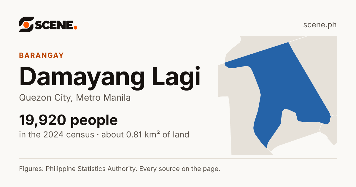 Damayang Lagi, Quezon City, barangay: 19,920 people in the 2024 census