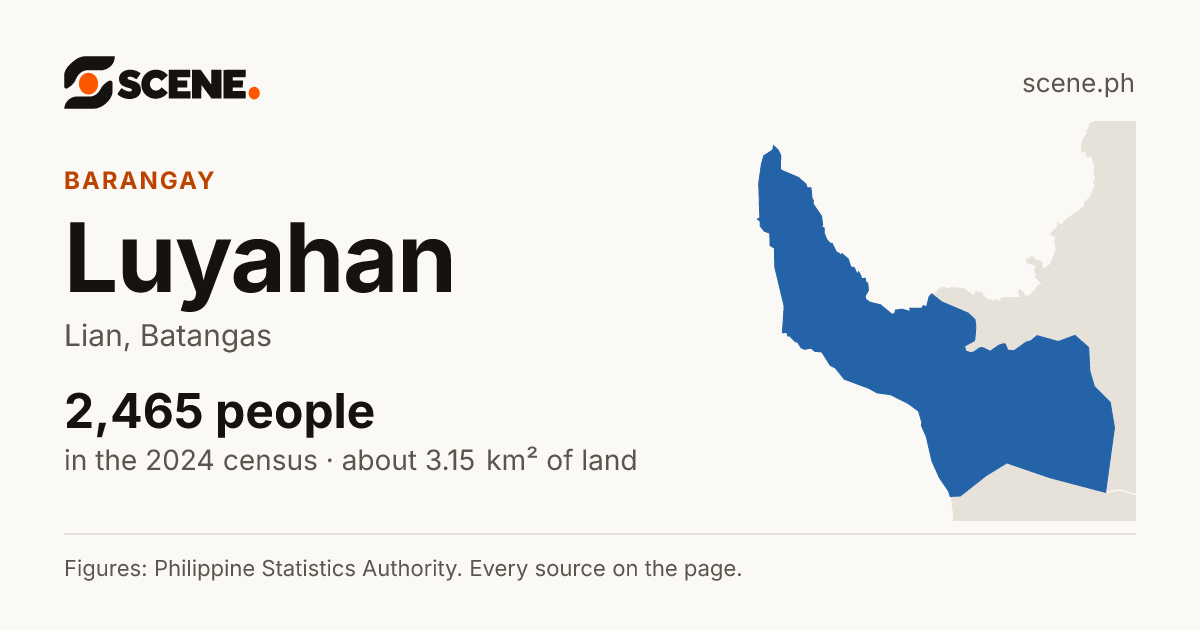 Luyahan, Lian, barangay: 2,465 people in the 2024 census