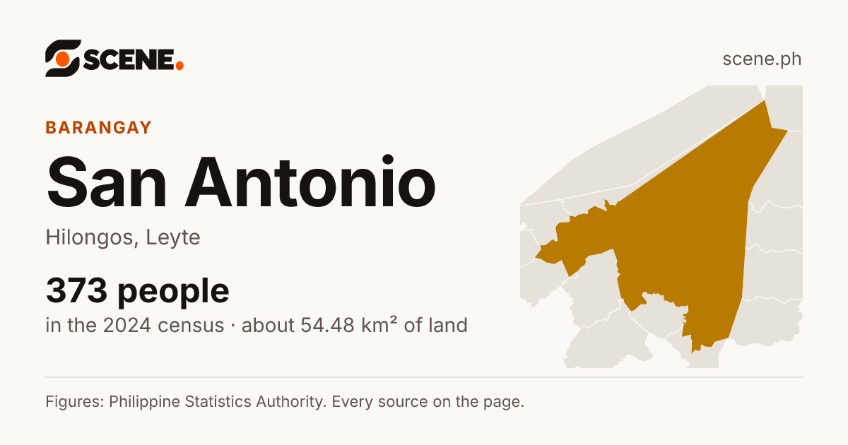 San Antonio, Hilongos, barangay: 373 people in the 2024 census