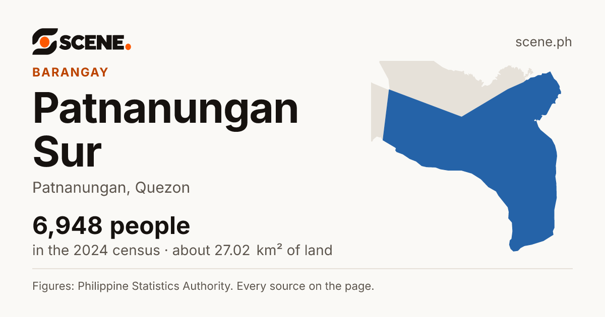 Patnanungan Sur, Patnanungan, barangay: 6,948 people in the 2024 census