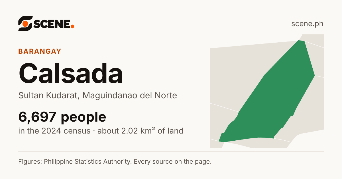 Calsada, Sultan Kudarat, barangay: 6,697 people in the 2024 census