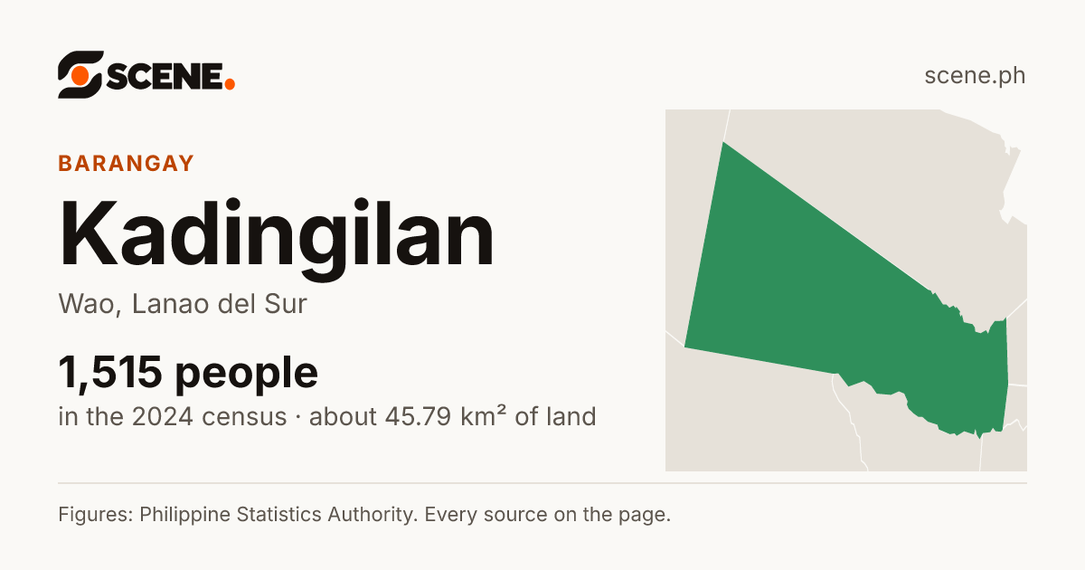 Kadingilan, Wao, barangay: 1,515 people in the 2024 census