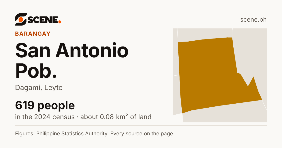 San Antonio Pob., Dagami, barangay: 619 people in the 2024 census