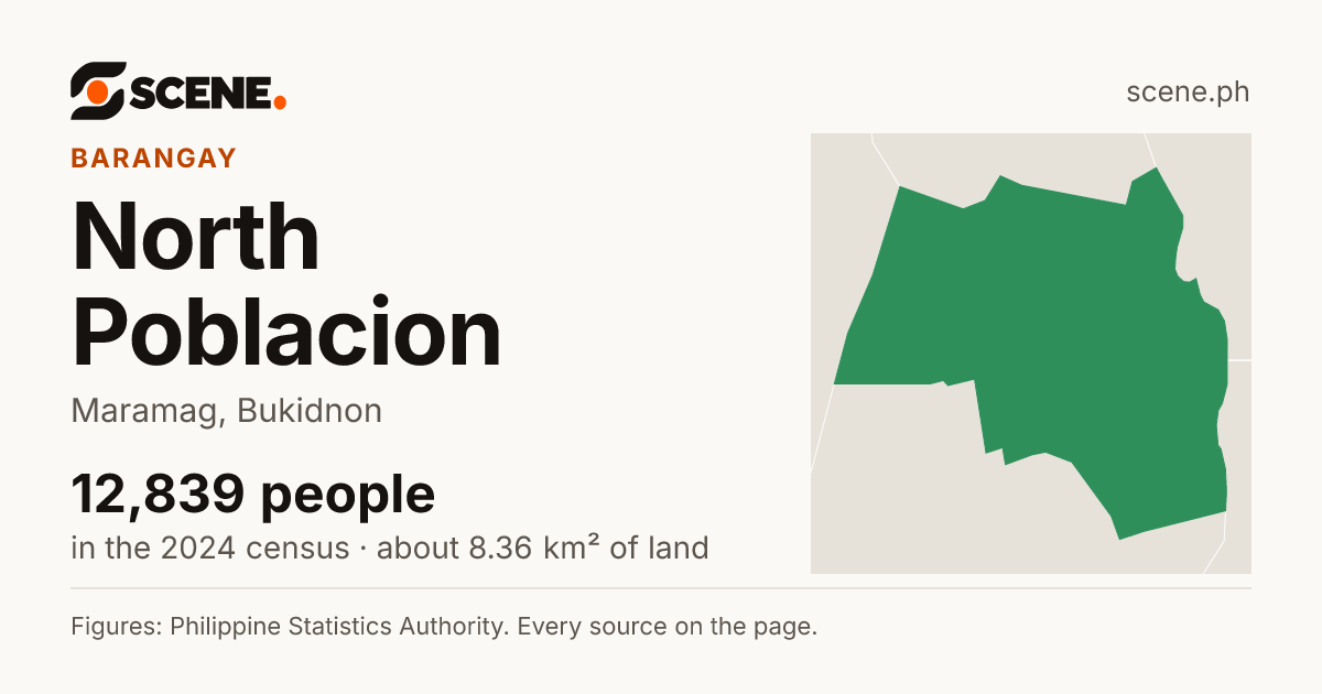 North Poblacion, Maramag, barangay: 12,839 people in the 2024 census