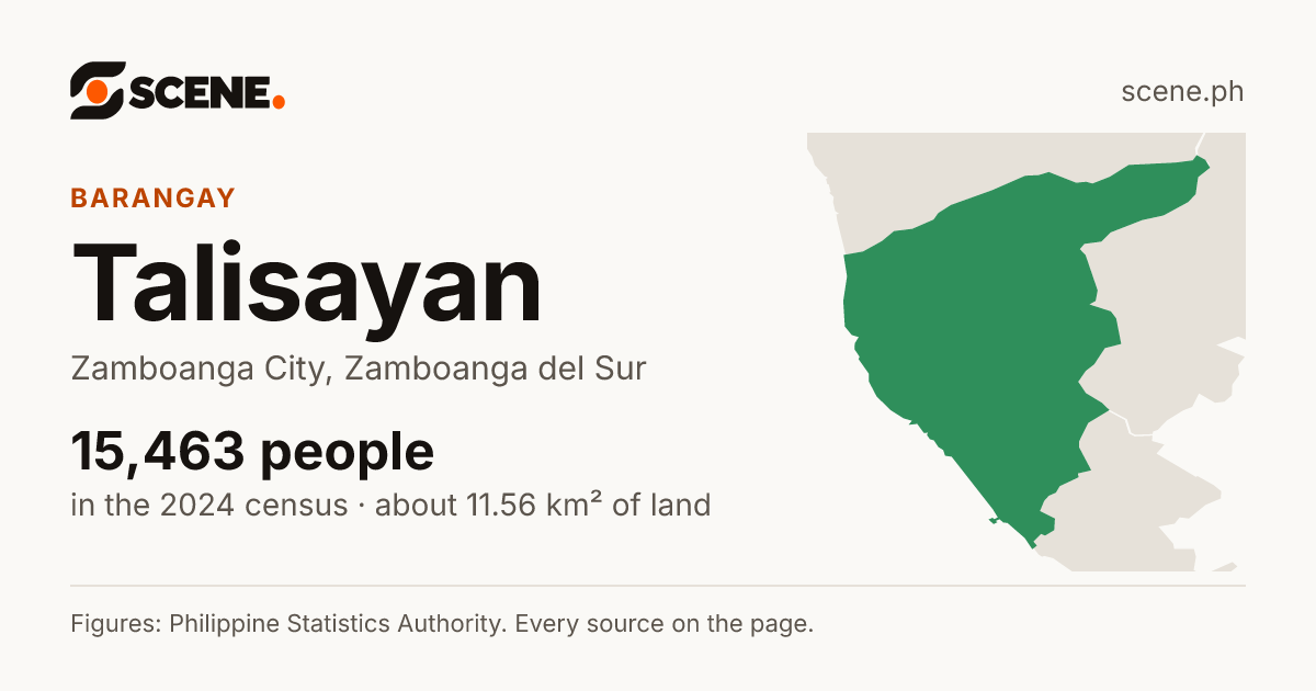 Talisayan, Zamboanga City, barangay: 15,463 people in the 2024 census