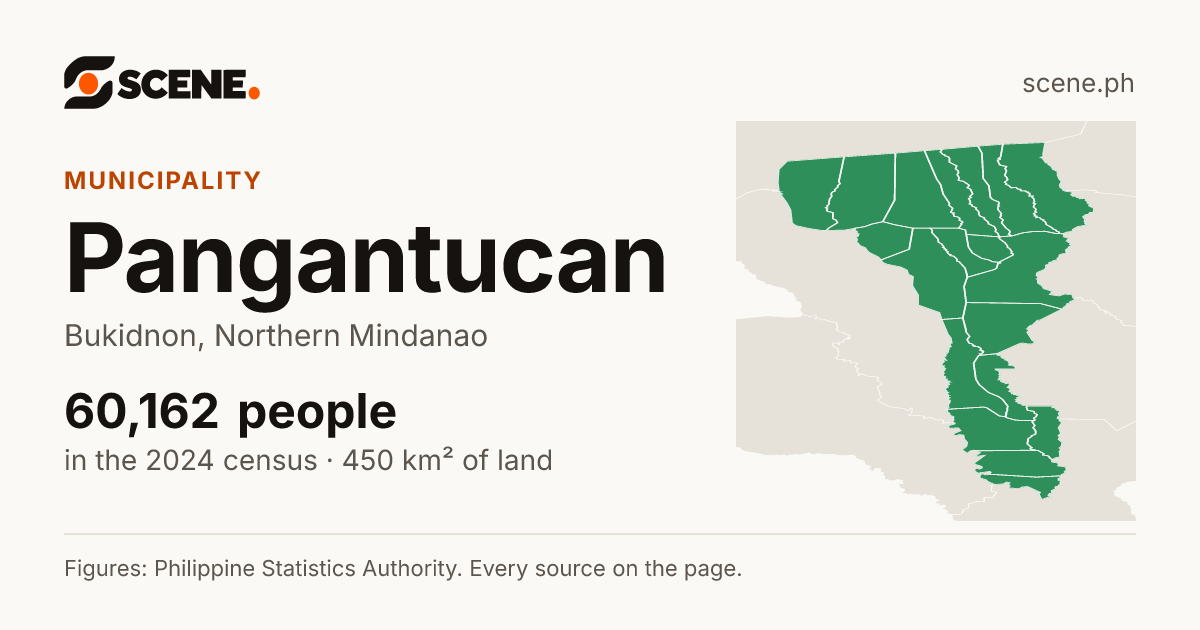 Pangantucan, Bukidnon, municipality: 60,162 people in the 2024 census