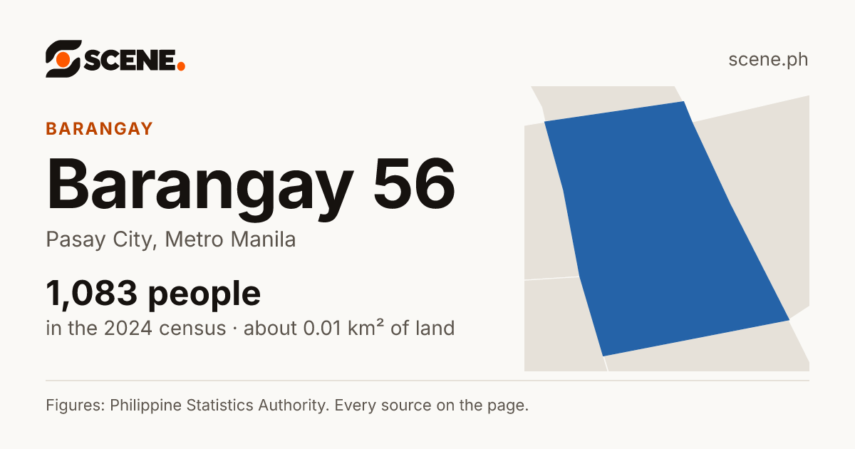 Barangay 56, Pasay City, barangay: 1,083 people in the 2024 census