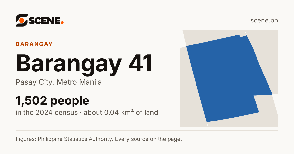 Barangay 41, Pasay City, barangay: 1,502 people in the 2024 census