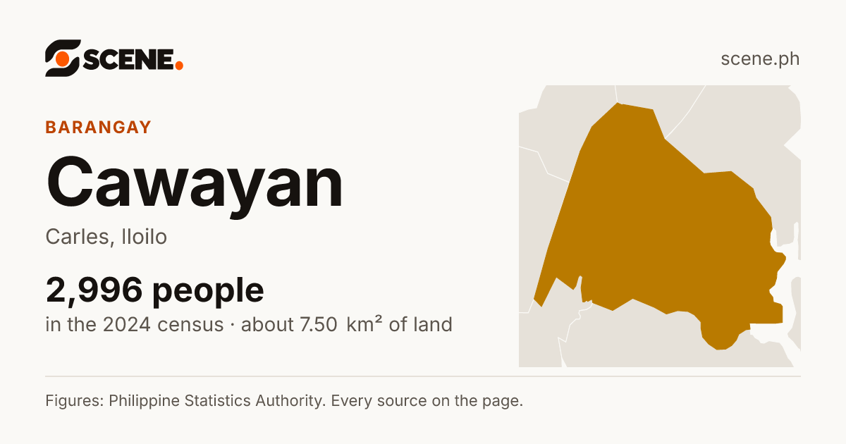 Cawayan, Carles, barangay: 2,996 people in the 2024 census