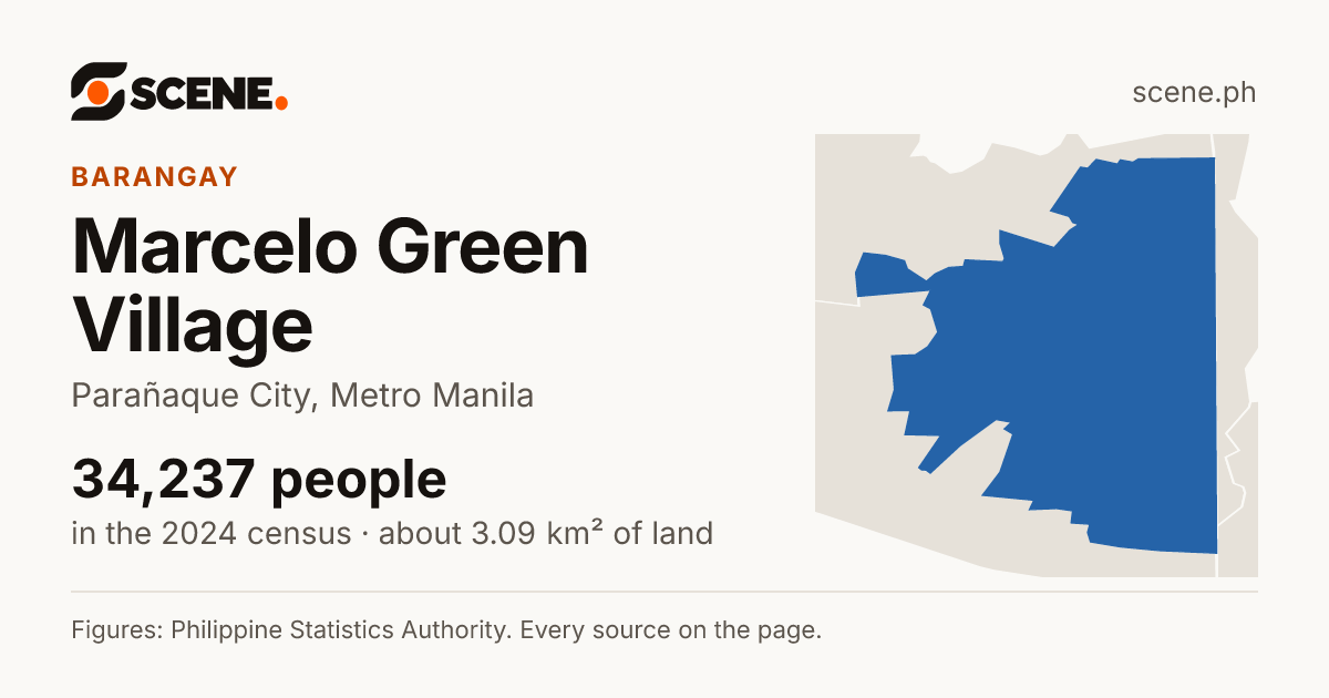 Marcelo Green Village, Parañaque City, barangay: 34,237 people in the 2024 census