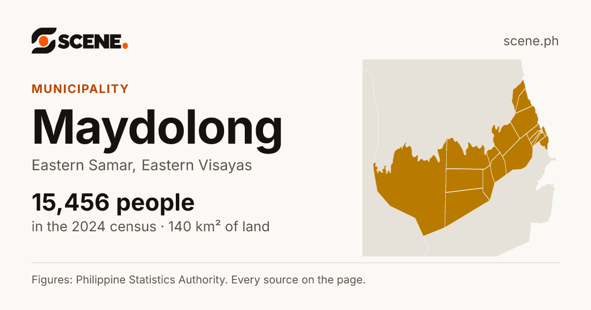 Maydolong, Eastern Samar, municipality: 15,456 people in the 2024 census