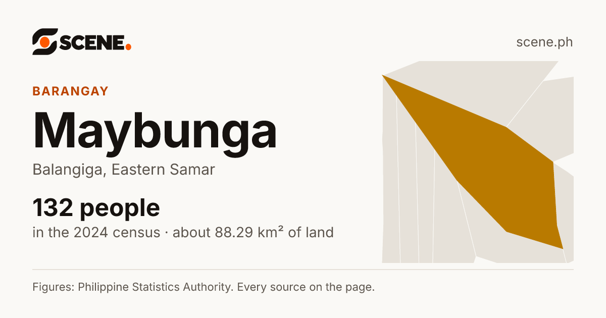 Maybunga, Balangiga, barangay: 132 people in the 2024 census