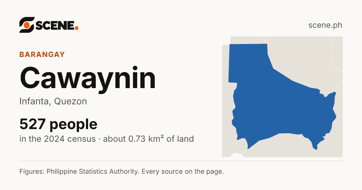 Cawaynin, Infanta, barangay: 527 people in the 2024 census