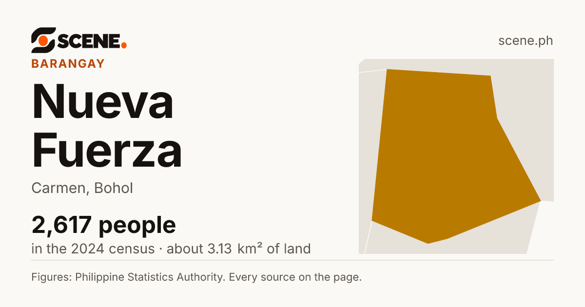Nueva Fuerza, Carmen, barangay: 2,617 people in the 2024 census