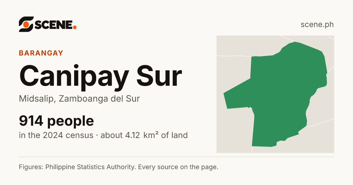 Canipay Sur, Midsalip, barangay: 914 people in the 2024 census