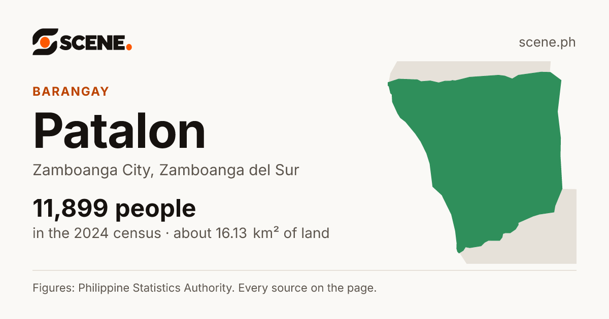 Patalon, Zamboanga City, barangay: 11,899 people in the 2024 census