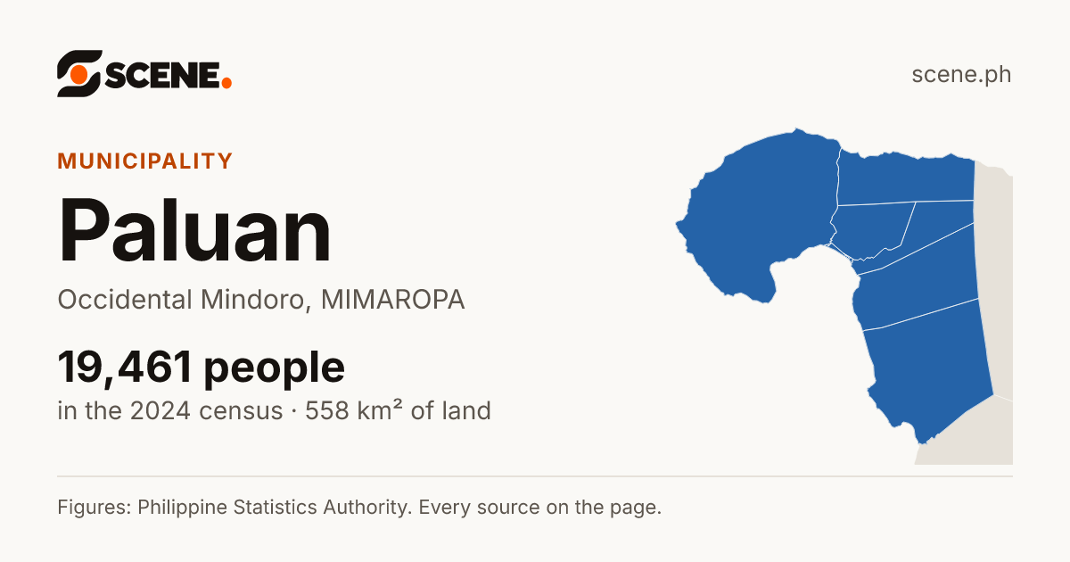Paluan, Occidental Mindoro, municipality: 19,461 people in the 2024 census