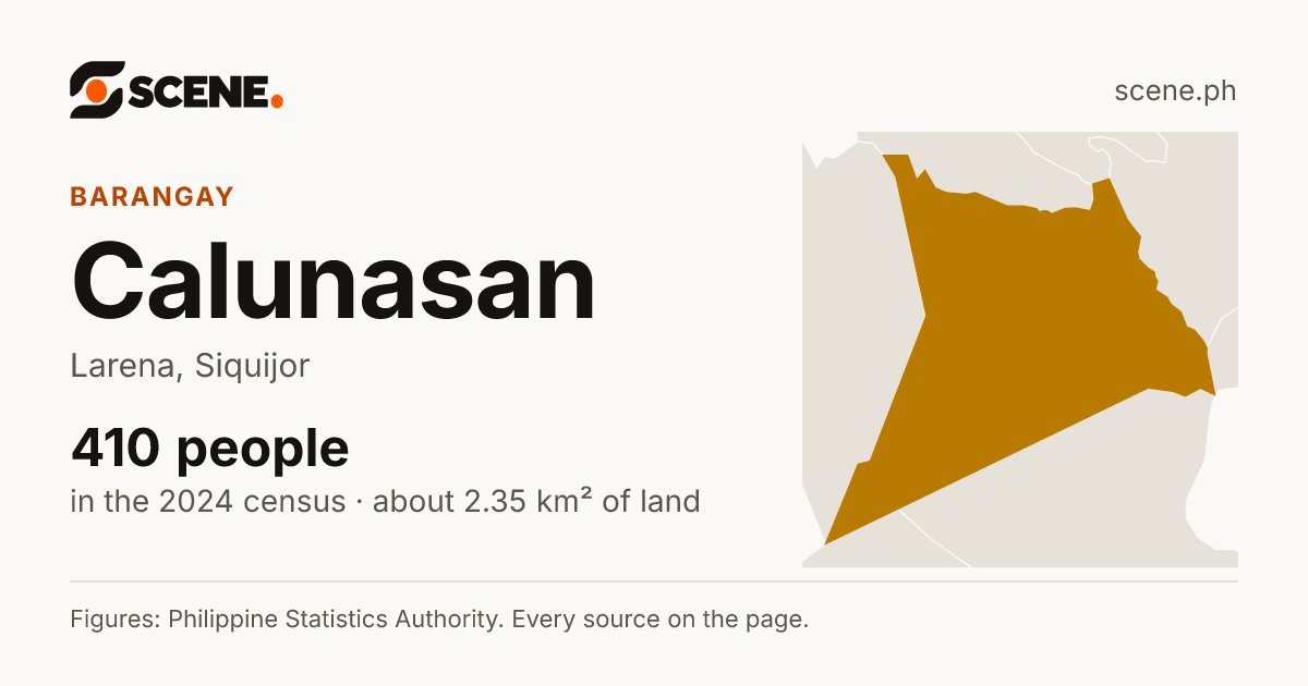 Calunasan, Larena, barangay: 410 people in the 2024 census