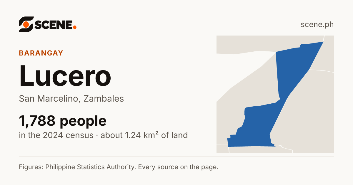 Lucero, San Marcelino, barangay: 1,788 people in the 2024 census