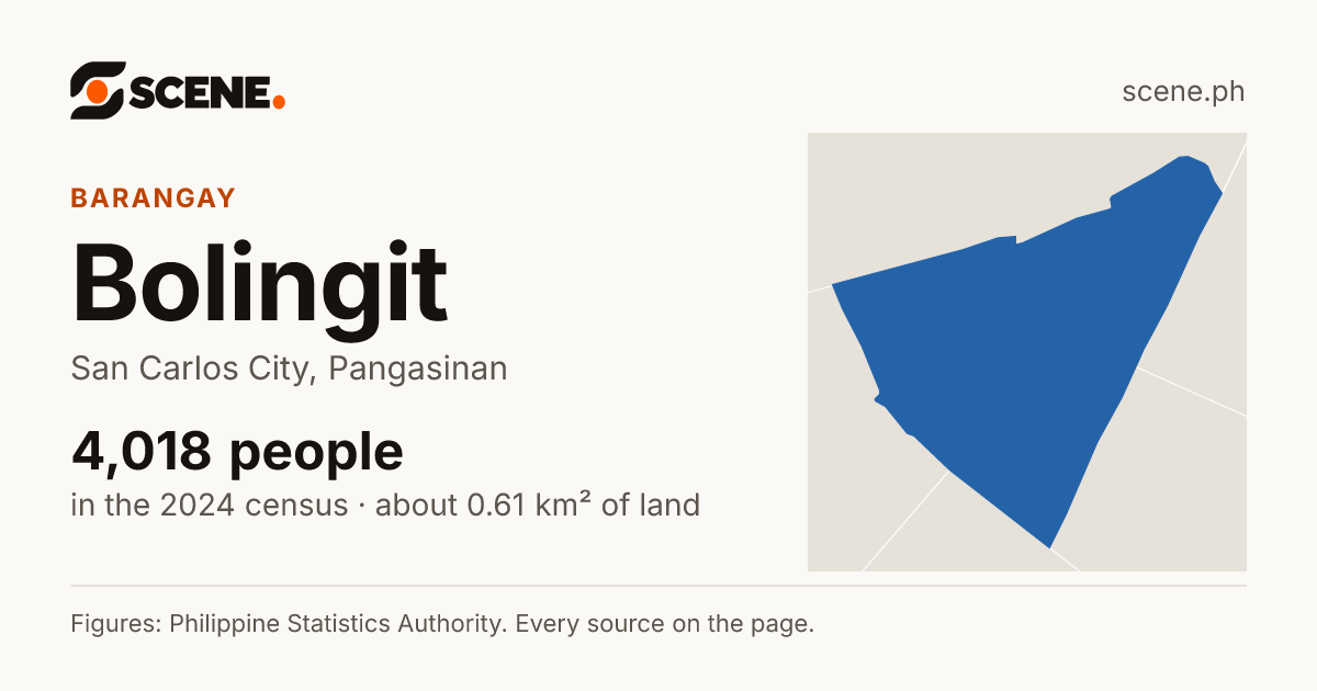 Bolingit, San Carlos City, barangay: 4,018 people in the 2024 census