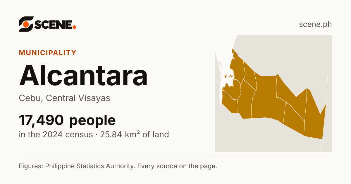 Alcantara, Cebu, municipality: 17,490 people in the 2024 census