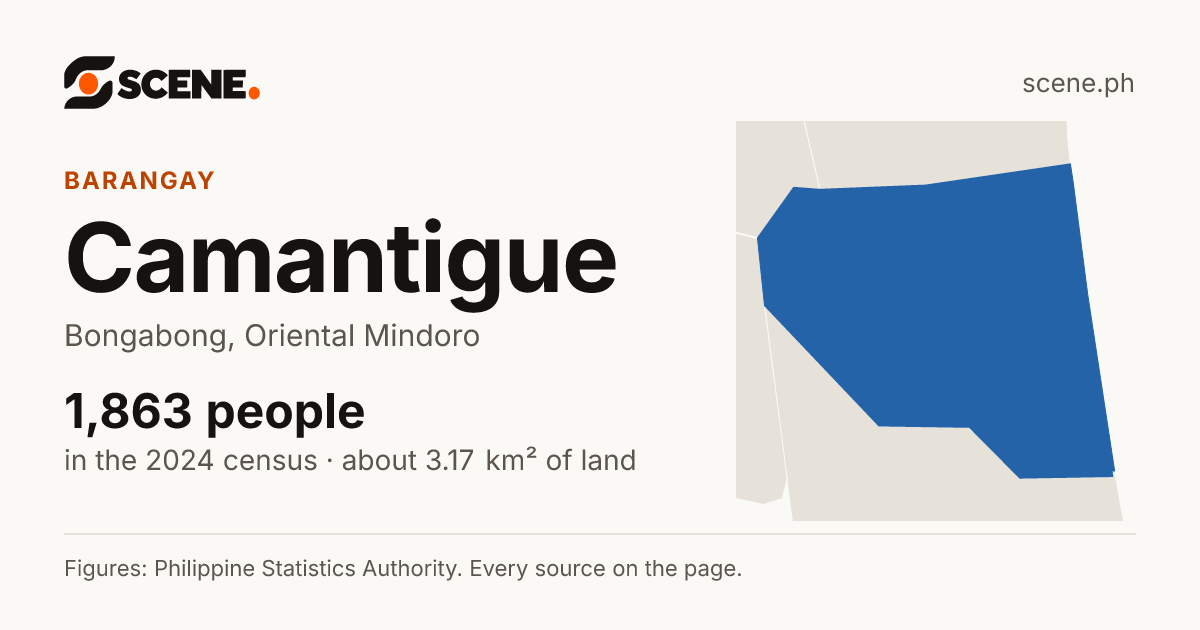 Camantigue, Bongabong, barangay: 1,863 people in the 2024 census
