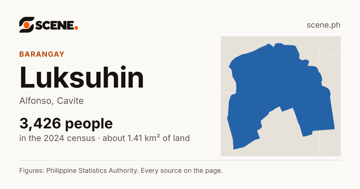 Luksuhin, Alfonso, barangay: 3,426 people in the 2024 census