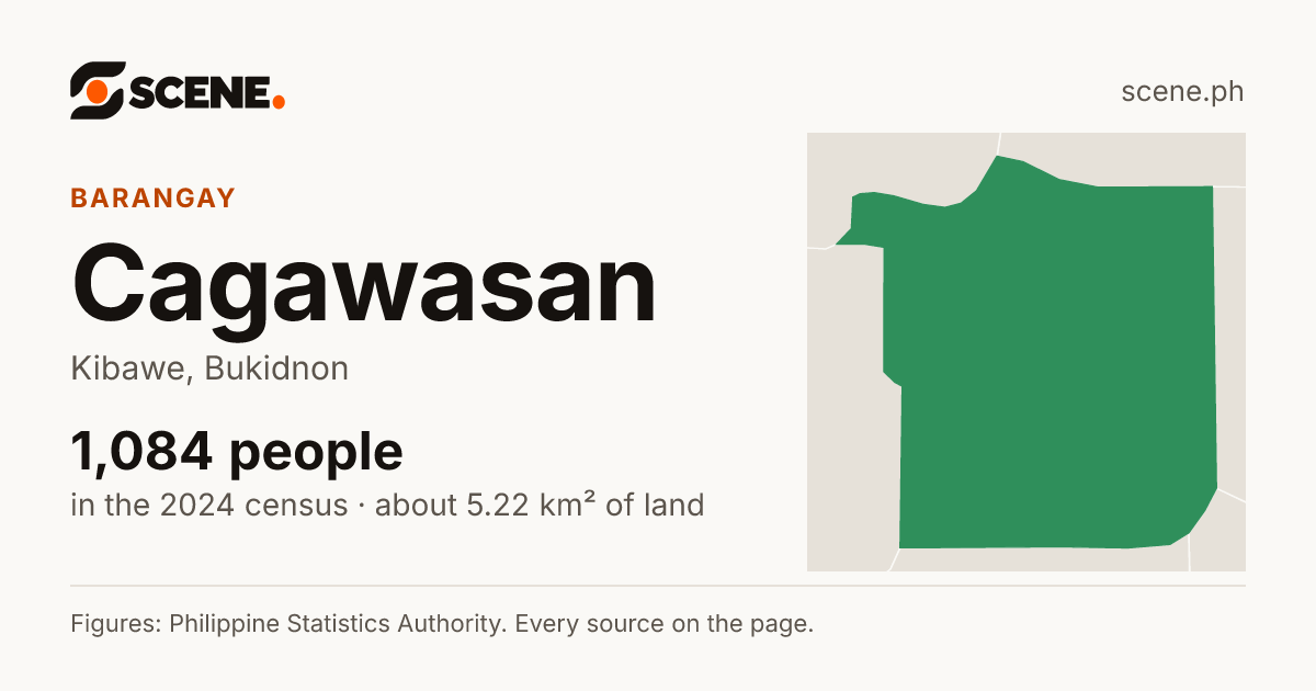 Cagawasan, Kibawe, barangay: 1,084 people in the 2024 census