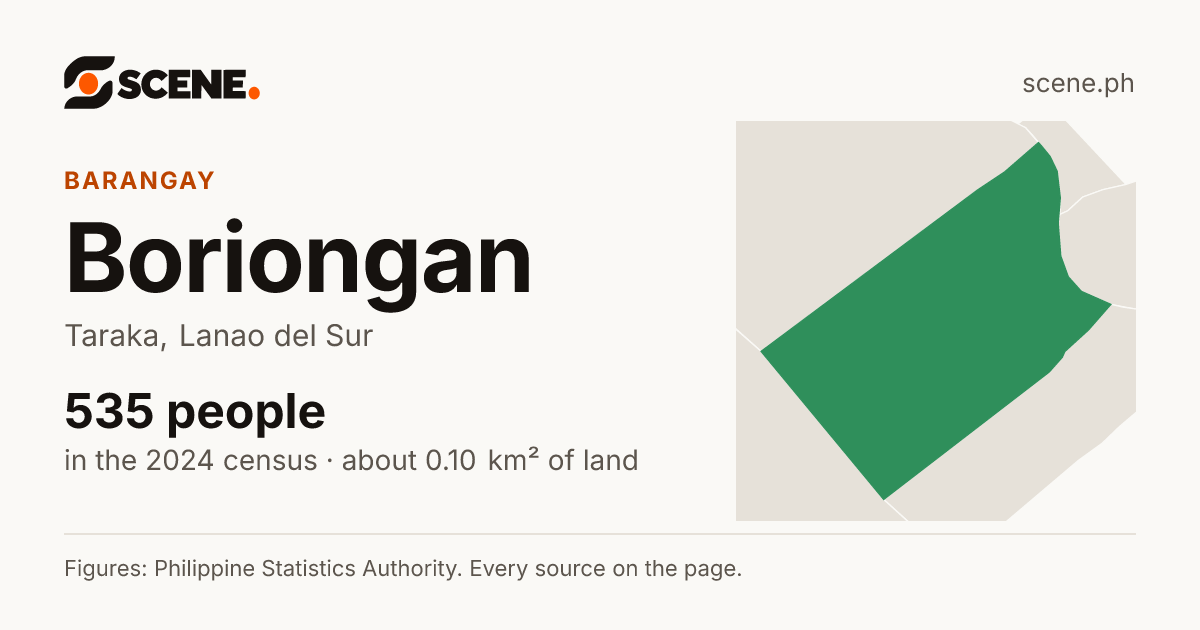 Boriongan, Taraka, barangay: 535 people in the 2024 census