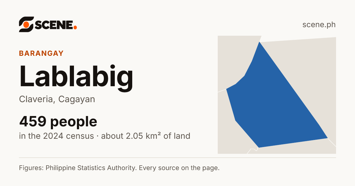 Lablabig, Claveria, barangay: 459 people in the 2024 census