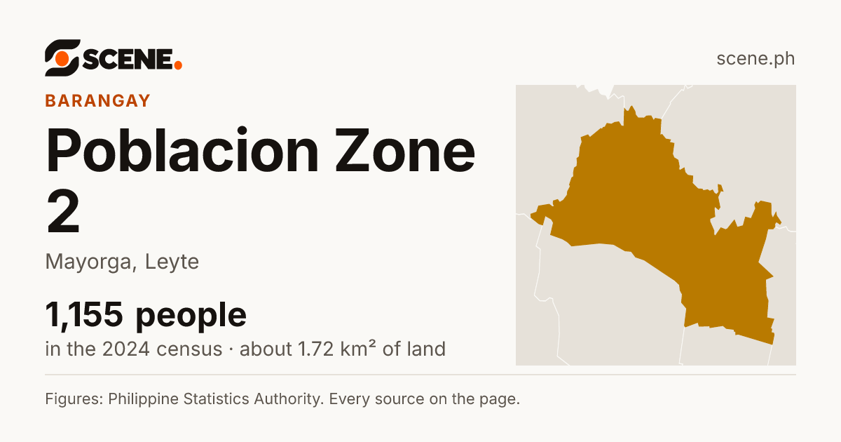 Poblacion Zone 2, Mayorga, barangay: 1,155 people in the 2024 census