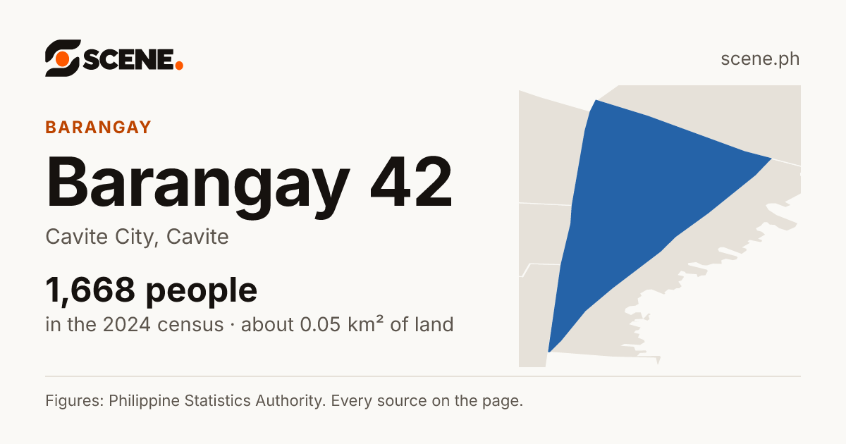 Barangay 42, Cavite City, barangay: 1,668 people in the 2024 census