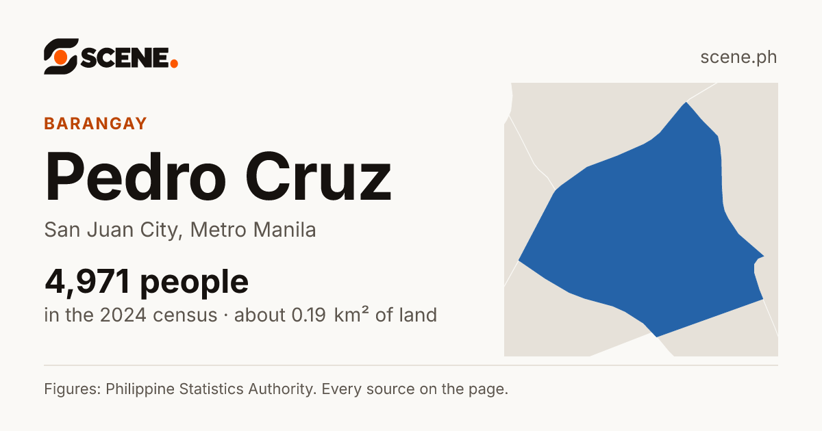 Pedro Cruz, San Juan City, barangay: 4,971 people in the 2024 census