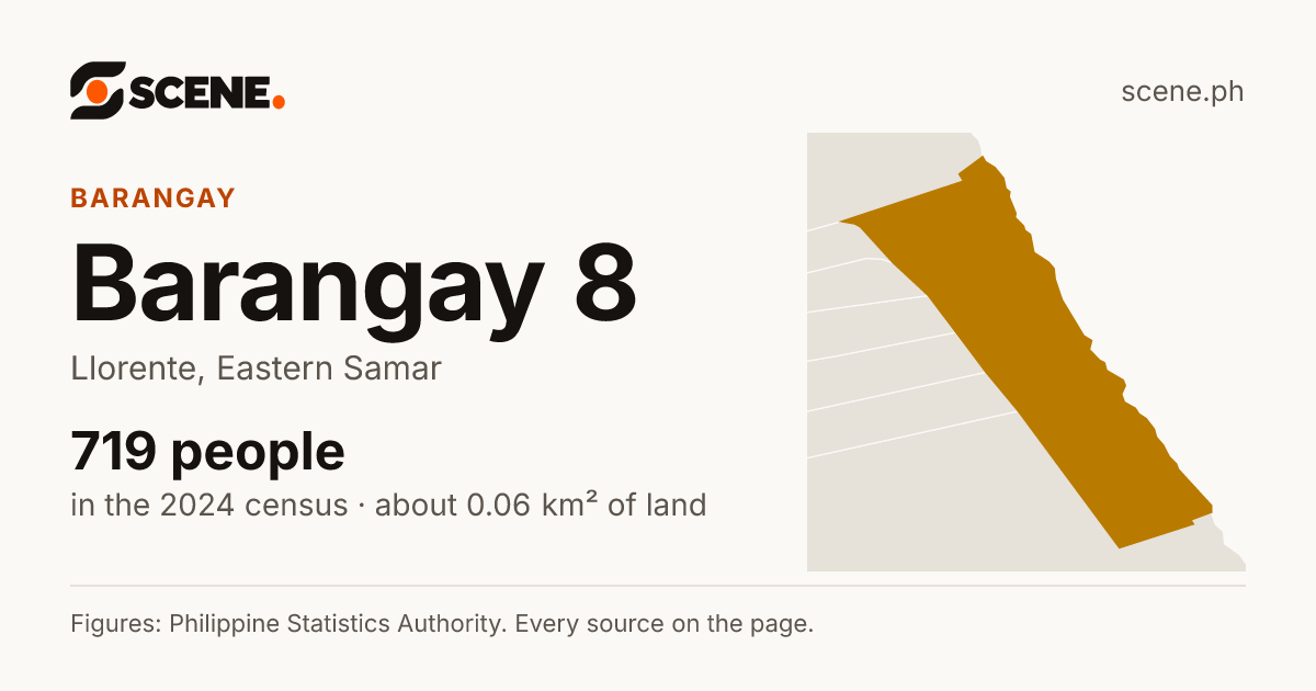 Barangay 8, Llorente, barangay: 719 people in the 2024 census