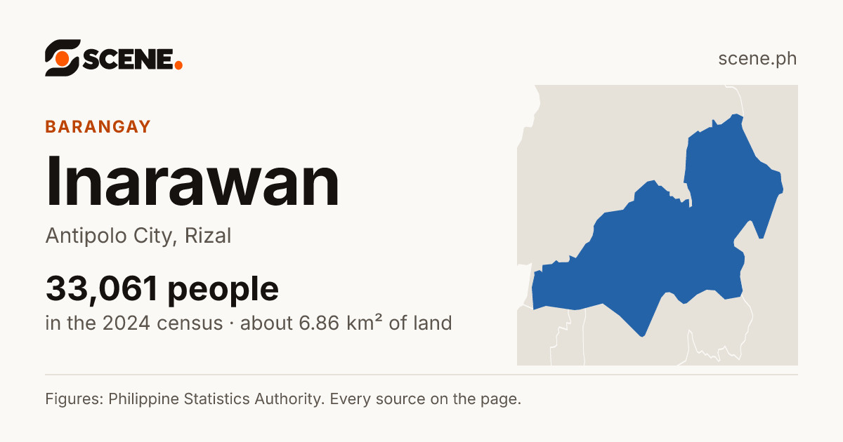 Inarawan, Antipolo City, barangay: 33,061 people in the 2024 census