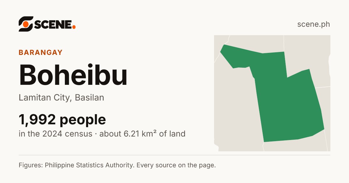 Boheibu, Lamitan City, barangay: 1,992 people in the 2024 census