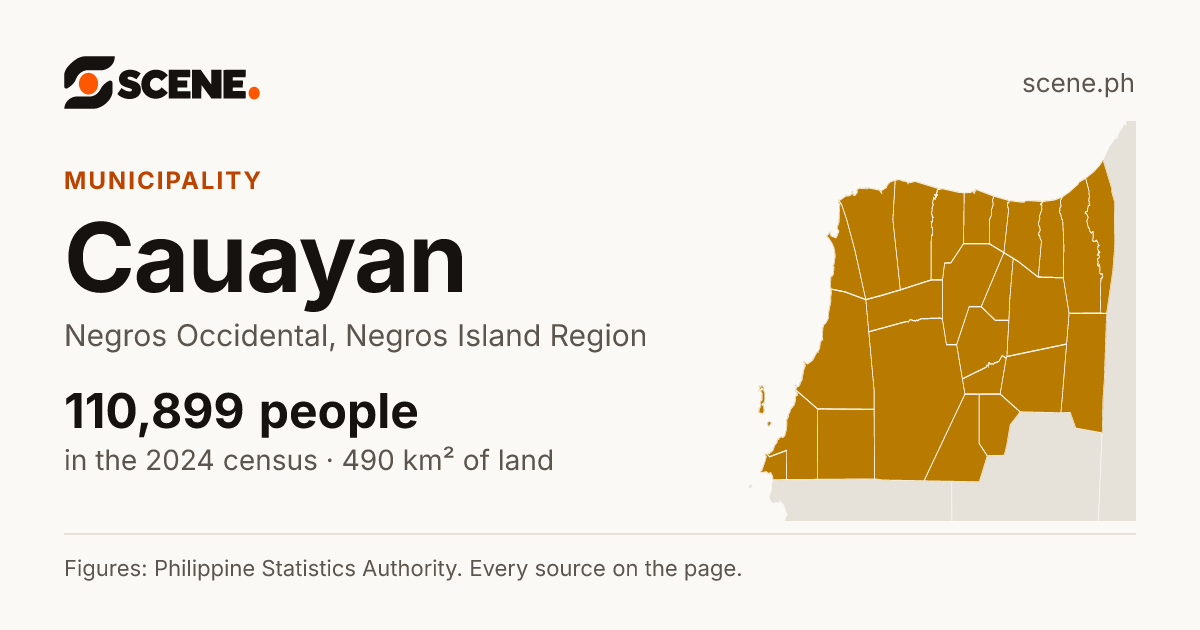 Cauayan, Negros Occidental, municipality: 110,899 people in the 2024 census