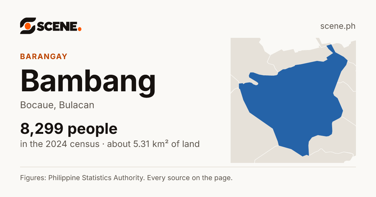 Bambang, Bocaue, barangay: 8,299 people in the 2024 census
