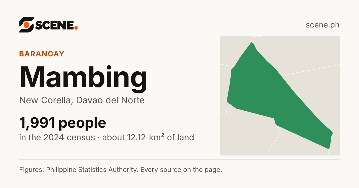 Mambing, New Corella, barangay: 1,991 people in the 2024 census