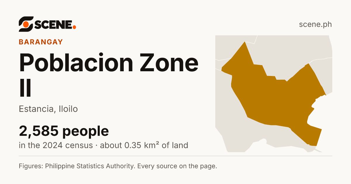Poblacion Zone II, Estancia, barangay: 2,585 people in the 2024 census