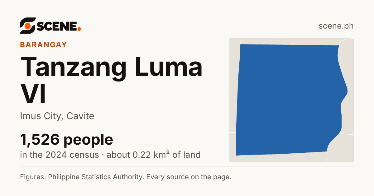 Tanzang Luma VI, Imus City, barangay: 1,526 people in the 2024 census