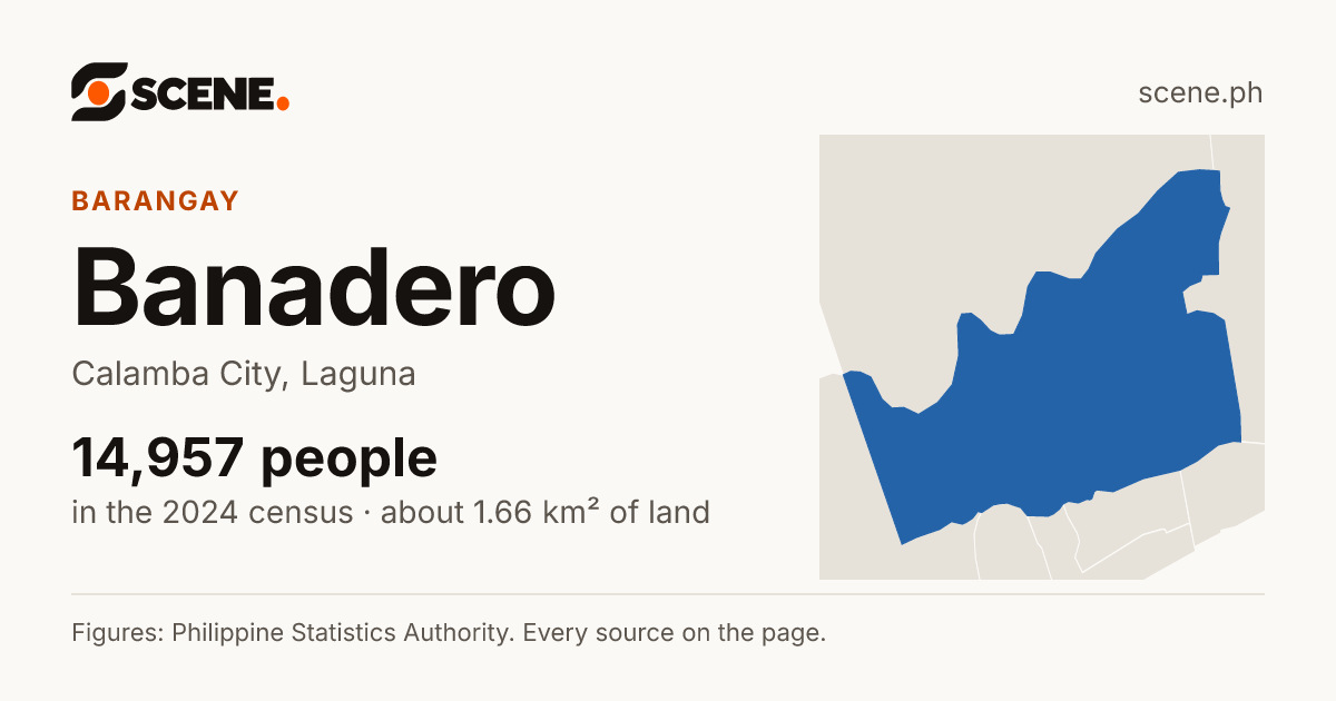 Banadero, Calamba City, barangay: 14,957 people in the 2024 census