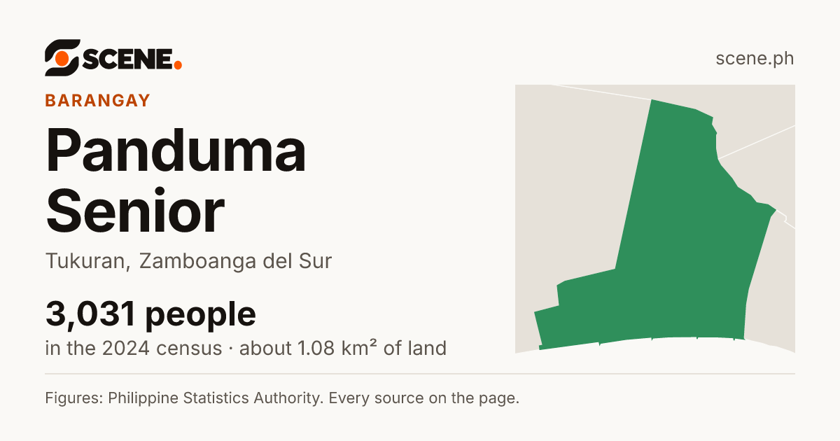 Panduma Senior, Tukuran, barangay: 3,031 people in the 2024 census